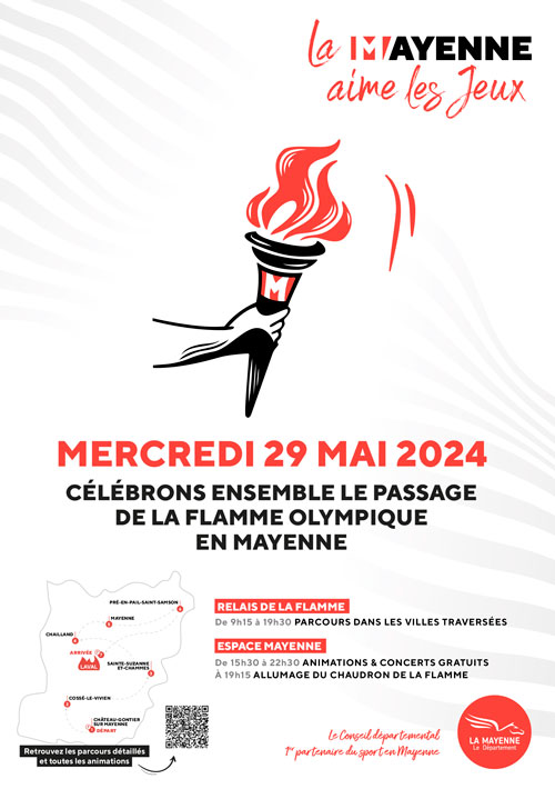 Relais de la Flamme en Mayenne : mercredi 29 mai 2024