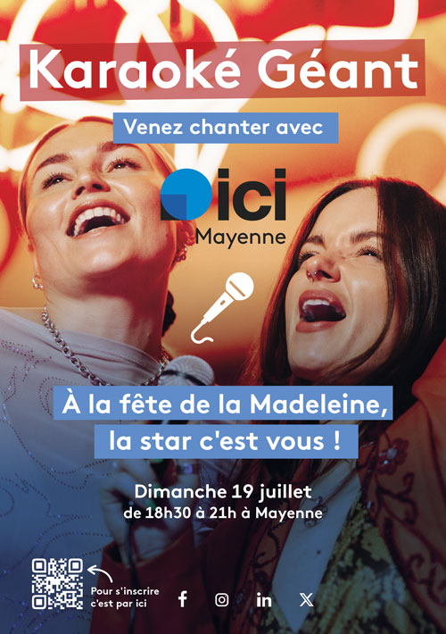 Karaoké géant : venez chanter avec ICI Mayenne à la Fête de la Madeleine